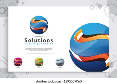 3d letter S logo vector with modern color style , and illustration of colorful digital letter S for technology company