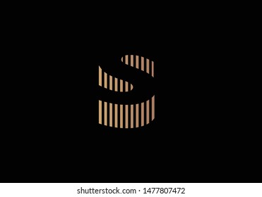 3D letter S. Vector logo. Isolated monogram. S Logo Template