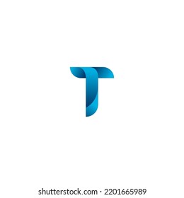 3D Letter T logo icon design template elements