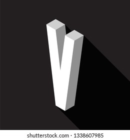 3d Letter V logo icon design template element. Vector illustration