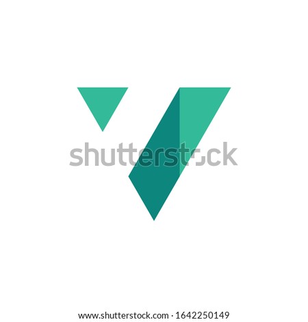 3d letter V logo monogram initials