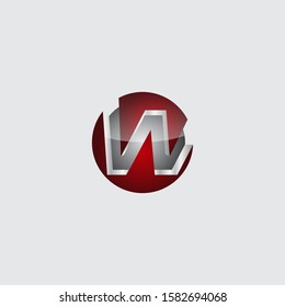3D letter W logo design. Colorful 3D letter W logo vector template. Letter W concept with 3D style design vector.