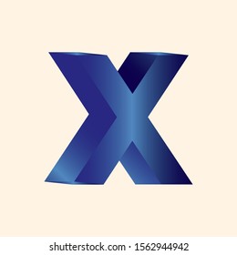 3D Letter of X Design Logo