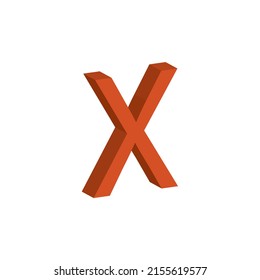 3D-BRIEF X EINFACHE CLIP ART VEKTORGRAFIK
