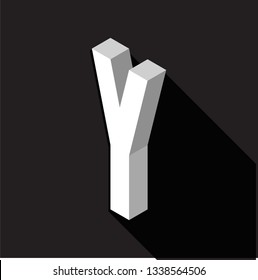 3d Letter Y logo icon design template element. Vector illustration