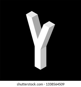 3d Letter Y logo icon design template element. Vector illustration