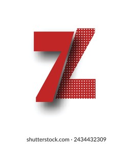 3D Letter Z Text Logo