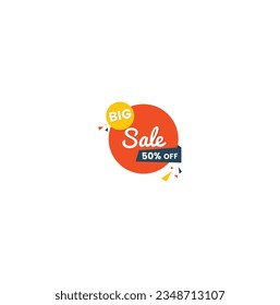 3D-Brief Black Friday Mega Verkauf mit 50% Rabatt. Kreativ leuchtendes Design für Social Media-Banner.
Sonderangebot Verkauf 50% Rabatt Poster oder Banner mit Gelb Verkauf Schriftart auf rotem Hintergrund für den Einzelhandel, Shopping.
