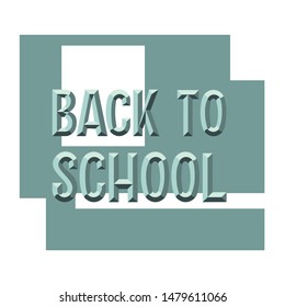 3D lettering quote Back to school