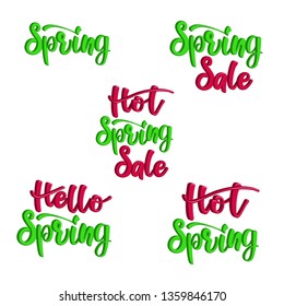 3d lettering set Hot Spring Sale. Vector illustration.