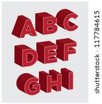3D Lettering A through I