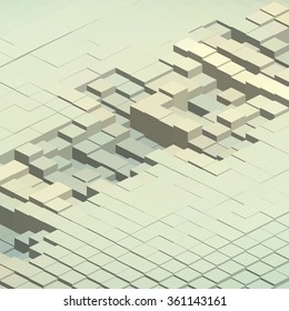 3d light background with cubes.Vector eps 10 