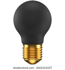 A 3D light bulb icon symbolizing creativity and innovation. Perfect for representing new ideas, brainstorming sessions, and inspiration in business and education.