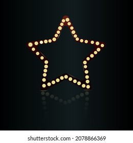 3D light stars simple clip art vector illustration
