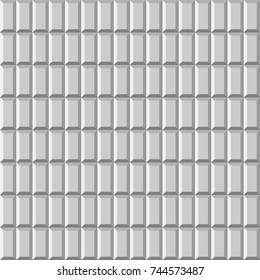 3D light tiled wall. Seamless vector pattern background.