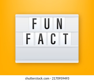 3D lightbox shape with gradient. Fun fact. Vector stock illustration