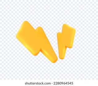 Icono de tornillo Lightning 3d. Ilustración vectorial.