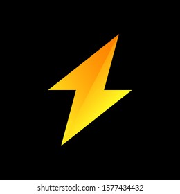 3d lightning icon vector illustration