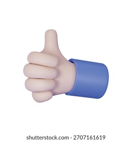 3d como gesto de mão isolado no fundo branco