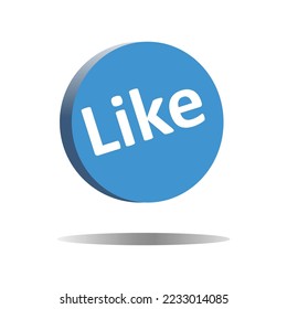 3d como icono de red social. Aislar el fondo blanco.