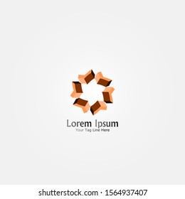 3D like star, abstract, minimalist logo design.
Simple,digital and modern logo with smooth gradient effect.