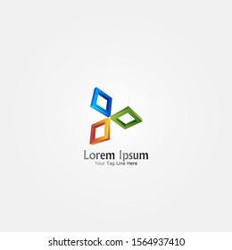 3D like star, abstract, minimalist logo design.
Simple,digital and modern logo with smooth gradient effect.