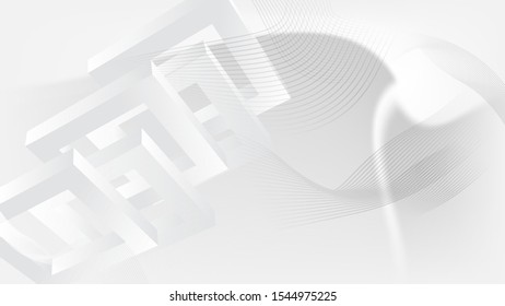 3D and line background with white color.
Simple,digital and modern background with smooth gradient whte color effect.