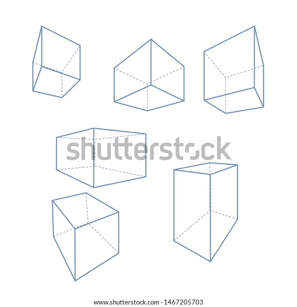 3d Line Cubes Parallelepipeds Vector Set Stock Vector (Royalty Free ...