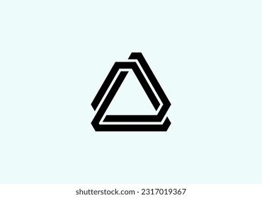 3d line design based on letter A based on triangle shape