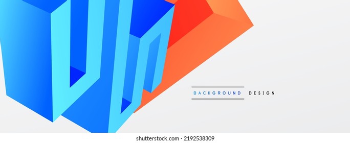 Fondo abstracto geométrico creativo de 3d línea. Plantilla de negocios de moda para tecno para papel de pared, banner, fondo o aterrizaje