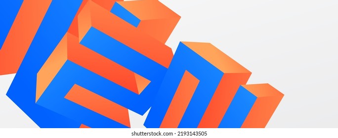 3d line geometric creative abstract background. Trendy techno business template for wallpaper, banner, background or landing