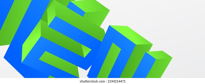 Fondo abstracto geométrico creativo de 3d línea. Plantilla de negocios de moda para tecno para papel de pared, banner, fondo o aterrizaje