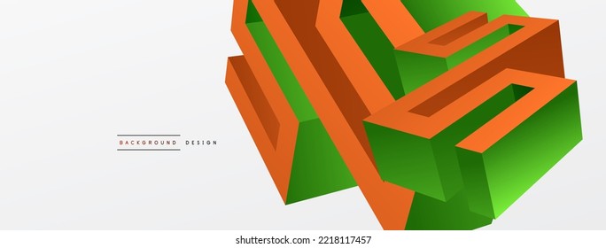 3d line geometric creative abstract background. Trendy techno business template for wallpaper, banner, background or landing