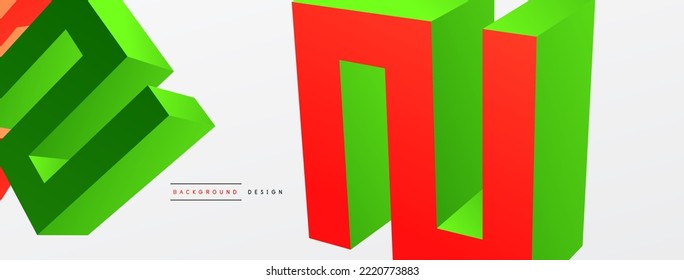 3d line geometric creative abstract background. Trendy techno business template for wallpaper, banner, background or landing