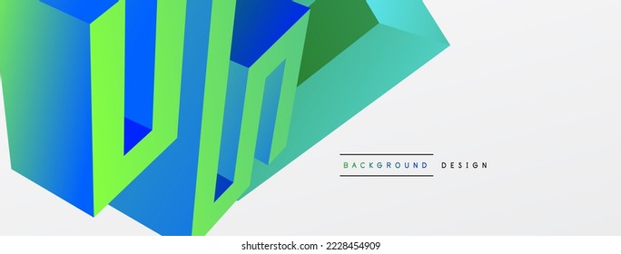 3d line geometric creative abstract background. Trendy techno business template for wallpaper, banner, background or landing