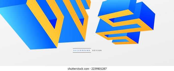 3d line geometric creative abstract background. Trendy techno business template for wallpaper, banner, background or landing