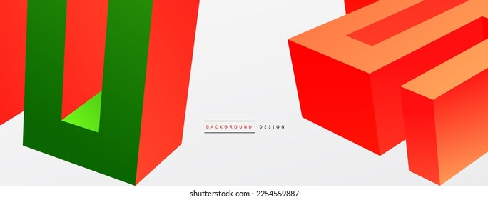 Fondo abstracto geométrico creativo de 3d línea. Plantilla de negocios de moda para tecno para papel de pared, banner, fondo o aterrizaje