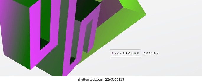 3d line geometric creative abstract background. Trendy techno business template for wallpaper, banner, background or landing