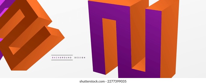 3d line geometric creative abstract background. Trendy techno business template for wallpaper, banner, background or landing