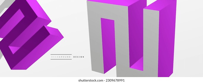 3d line geometric creative abstract background. Trendy techno business template for wallpaper, banner, background or landing