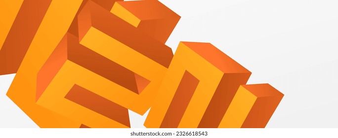 Fondo abstracto geométrico creativo de 3d línea. Plantilla de negocios de moda para tecno para papel de pared, banner, fondo o aterrizaje