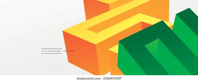 3d line geometric creative abstract background. Trendy techno business template for wallpaper, banner, background or landing