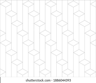 3d Line Isometric Square Box Pattern