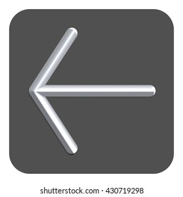 3d Line Neon Arrow Web Icon, Gray Color. Vector Icon.