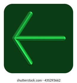 3d line neon web icon green color