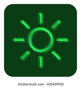 3d line neon web icon green color
