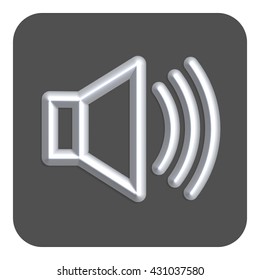 3d Line Neon Web Volume Icon, Gray Color. Vector Icon.