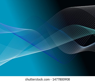 3D line on blue background
