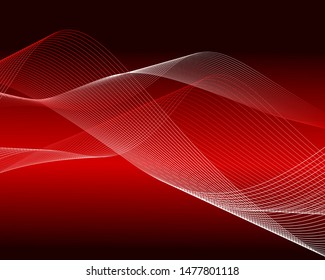 3D line on red background