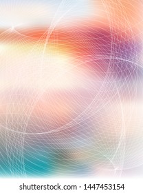 3D line on vivid background